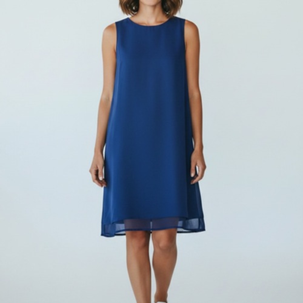 Nicobar Short Racerback Dress in Indigo Blue